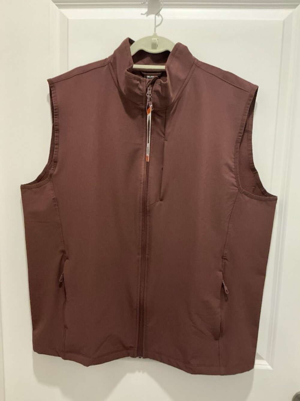 32 Degrees Midweight Tech Vest Men’s XXL Burgundy Stretch